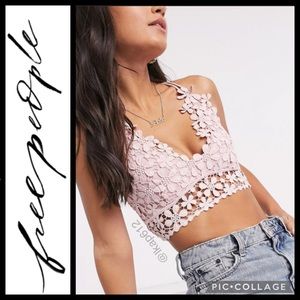🌟NWT🌟Free People Intimately Free Miss Dazie Floral Bralette- Mauve Mist